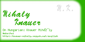 mihaly knauer business card